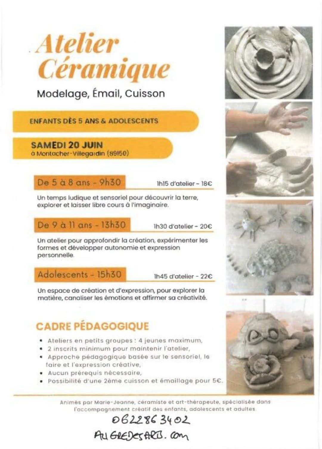 Atelier céramique Affiche